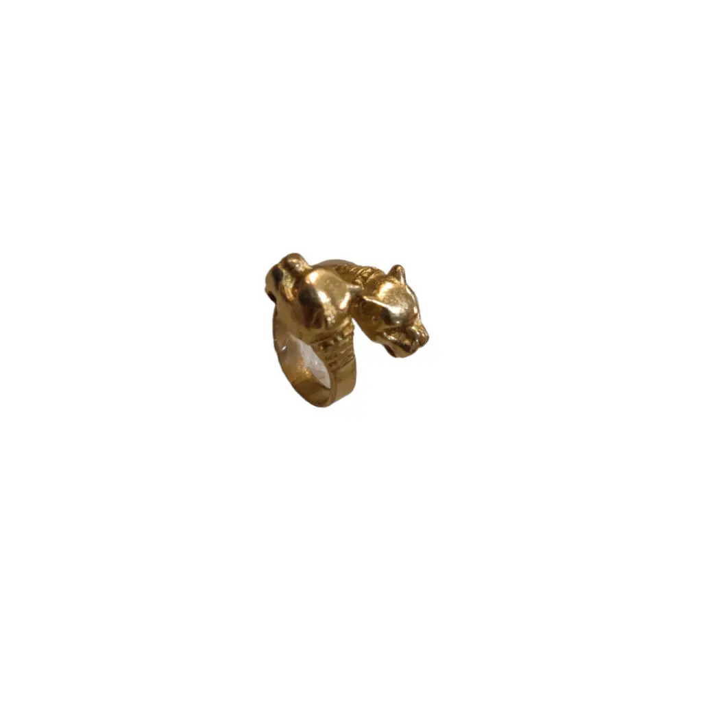 regalo natale per la tua amica: ISSH bijoux anello regolabile a forma di tigre