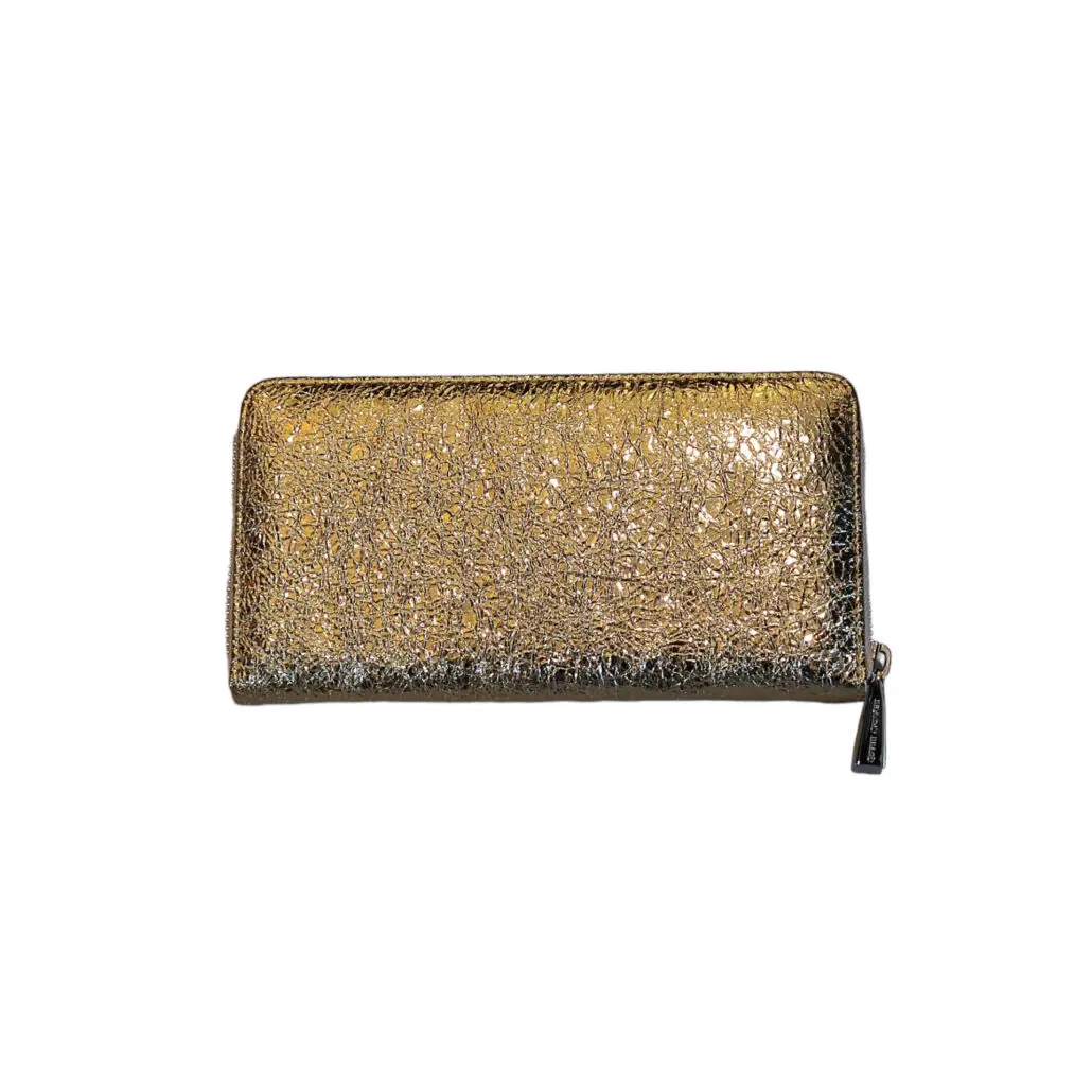 idee regalo donna natale portafoglio Gianni Chiarini in pelle dorata zip superiore