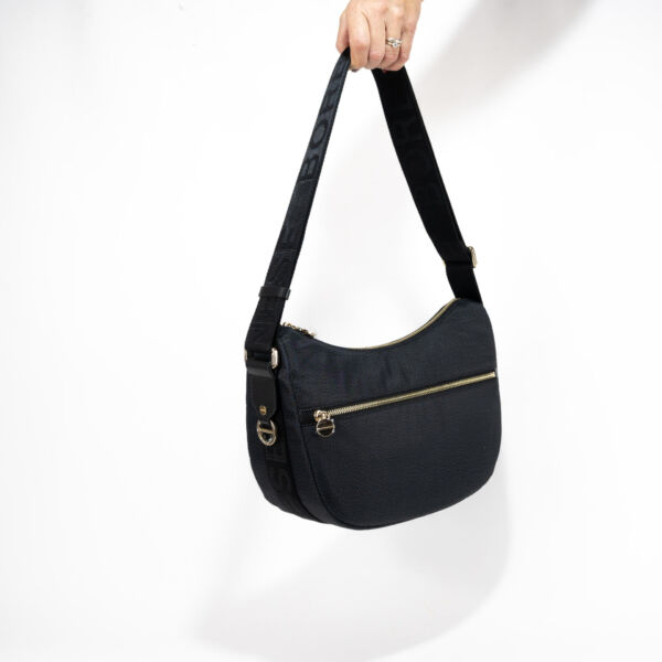 acquista sul nostro shop online la Borbonese Luna Bag small op natural nero