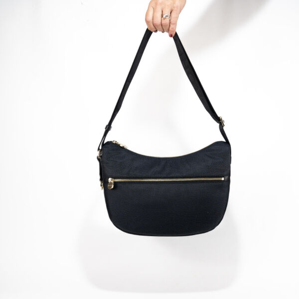 acquista sul nostro shop online la Borbonese Luna Bag small op natural nero