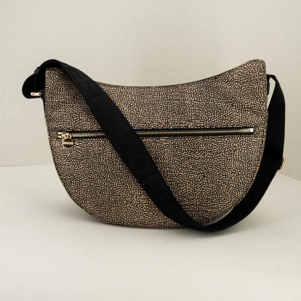 Borbonese Luna Bag middle op natural Stefano Ascari