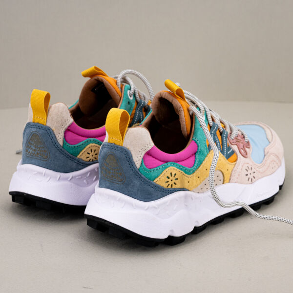 Flower Mountain sneaker Yamano 3 rosa violetto scarpa sportiva donna in tessuto tecnico e suede.