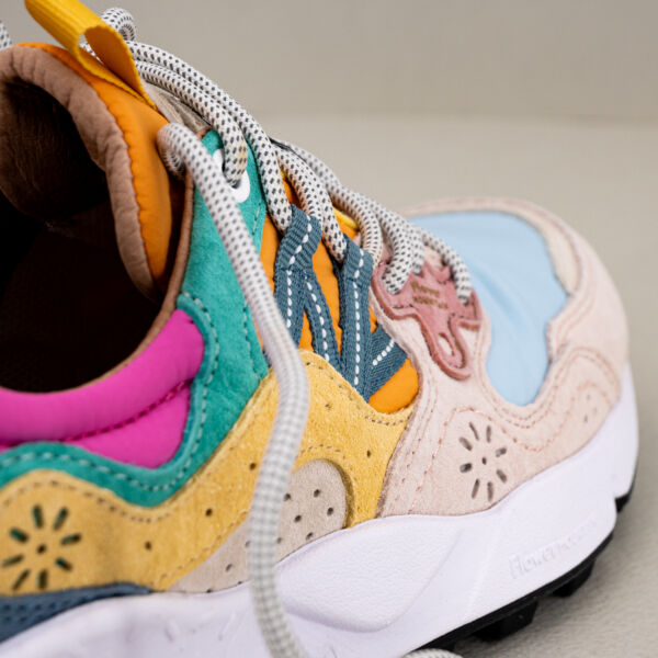 Flower Mountain sneaker Yamano 3 rosa violetto scarpa sportiva donna in tessuto tecnico e suede.