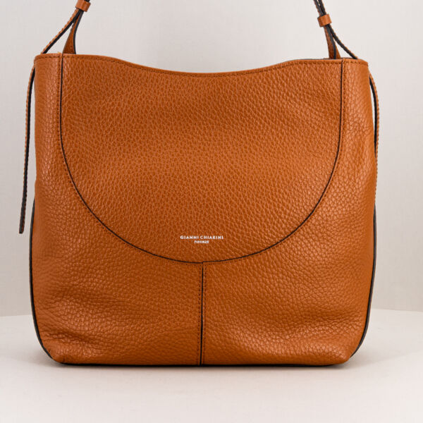 Gianni Chiarini borsa a spalla marrone borsa donna in vera pelle con spallaccio regolabile e bottone magnetico