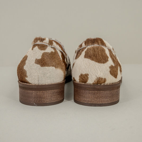 Ovyé mocassino in cavallino scarpa donna comoda in pelle ed ecopelle, tacco 3 cm