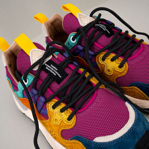 Flower Mountain sneaker Yamano 3 bluette in tessuto tecnico e suede, colorata e comoda