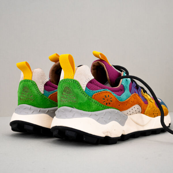 Flower Mountain sneaker Yamano 3 bluette in tessuto tecnico e suede, colorata e comoda