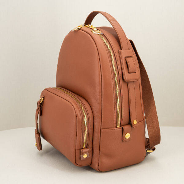 Borbonese zaino in pelle marrone borsa donna dal look sportivo ed elegante in pregiata pelle.