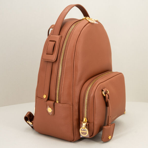 Borbonese zaino in pelle marrone borsa donna dal look sportivo ed elegante in pregiata pelle.