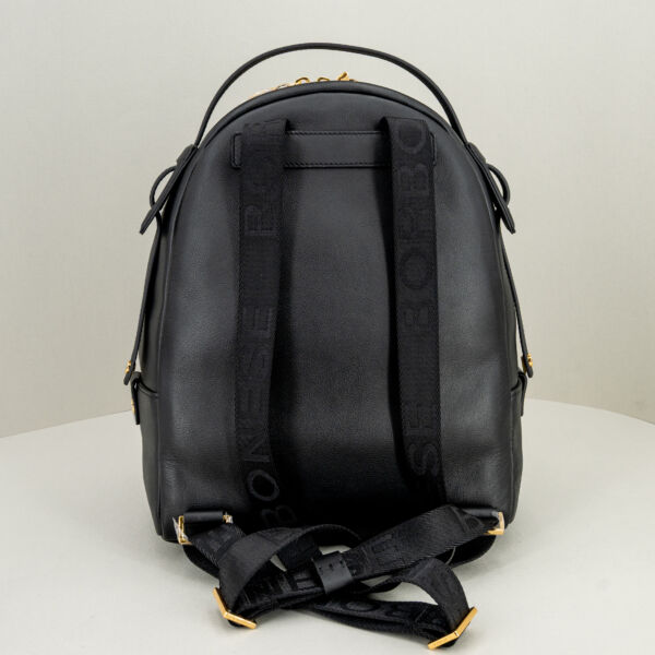 Borbonese zaino in pelle nero borsa donna dal look sportivo ed elegante in pregiata pelle.