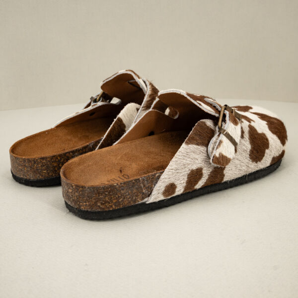 Ovyé mules in cavallino, sabot donna basso e comodo.