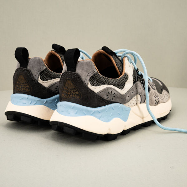Flower Mountain sneaker Yamano 3 antracite occhielli rinforzati stile trekking, soletta interna in sughero antibatterico