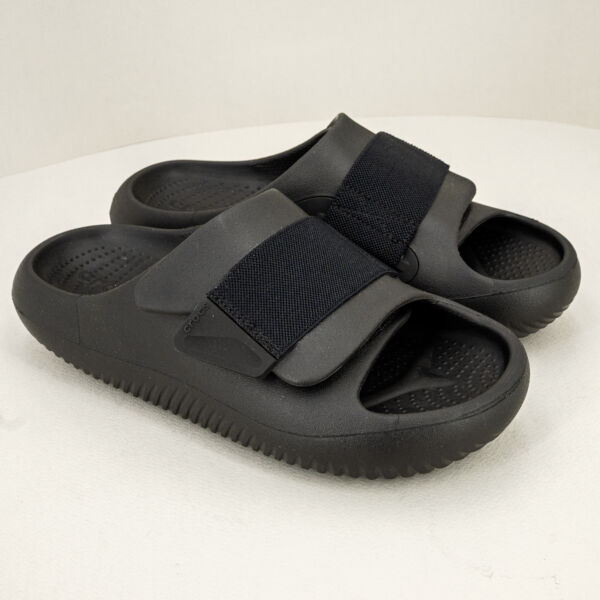 Crocs Mellow slide nero, ciabatta da uomo in literide morbida schiuma dona comfort a piedi e gambe.