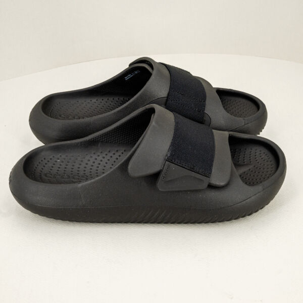 Crocs Mellow slide nero, ciabatta da uomo in literide morbida schiuma dona comfort a piedi e gambe.