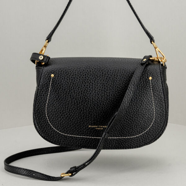 Gianni Chiarini borsa tracolla Olga nera, in pregiata pelle con tracolla e spallaccio removibili. Borsa pratica ed elegante. Stefano Ascari spilamberto (mo)