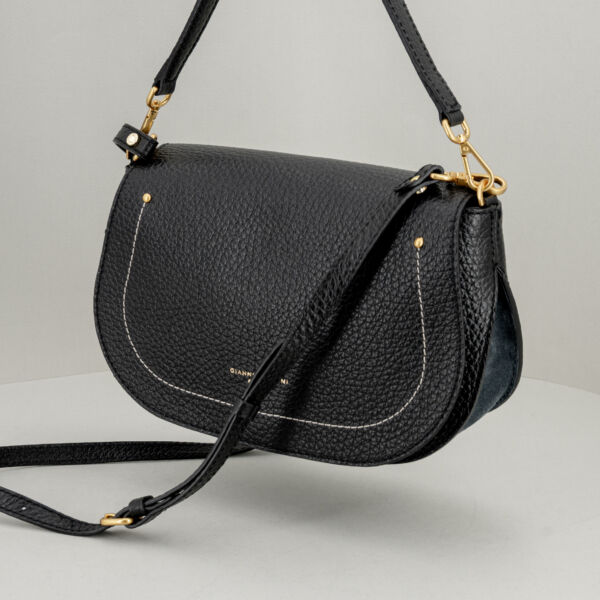 Gianni Chiarini borsa tracolla Olga nera, in pregiata pelle con tracolla e spallaccio removibili. Borsa pratica ed elegante. Stefano Ascari spilamberto (mo)