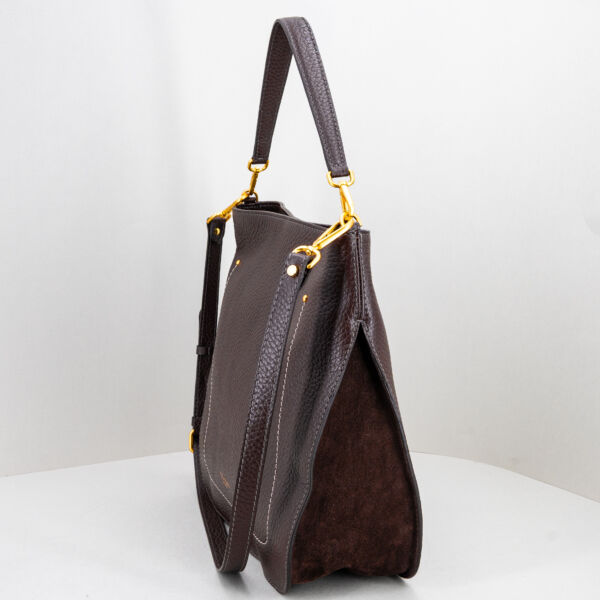 Gianni Chiarini borsa tracolla Olga espresso, borsa donna con spallaccio e tracolla, in vera pelle e forma squadrata. Stefano Ascari spilamberto (mo)