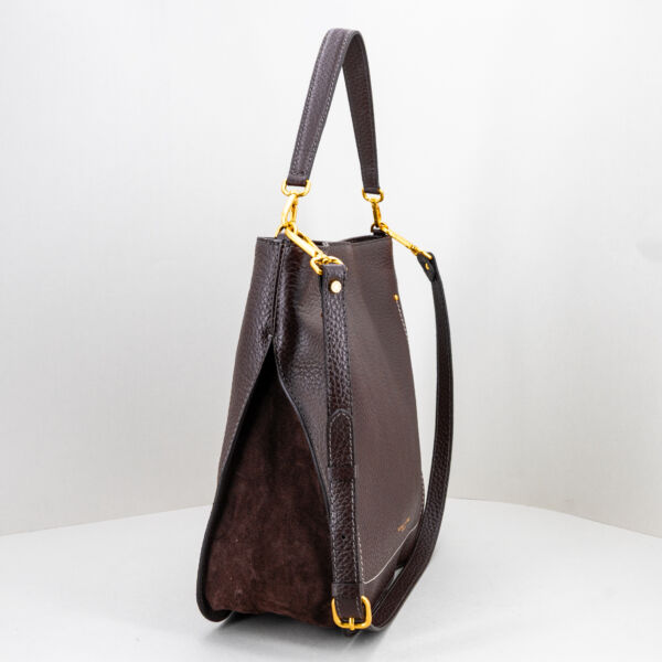 Gianni Chiarini borsa tracolla Olga espresso, borsa donna con spallaccio e tracolla, in vera pelle e forma squadrata. Stefano Ascari spilamberto (mo)