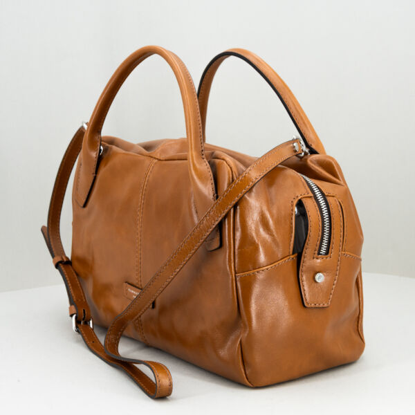 Gianni Chiarini borsa bauletto cuoio, con doppio manico e tracolla in pelle removibile. Borsa elegante dallo stile vintage. Stefano Ascari spilamberto (mo)