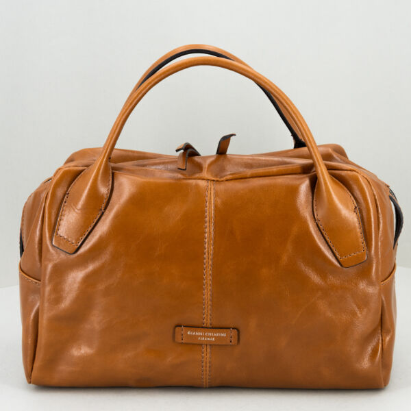 Gianni Chiarini borsa bauletto cuoio, con doppio manico e tracolla in pelle removibile. Borsa elegante dallo stile vintage. Stefano Ascari spilamberto (mo)