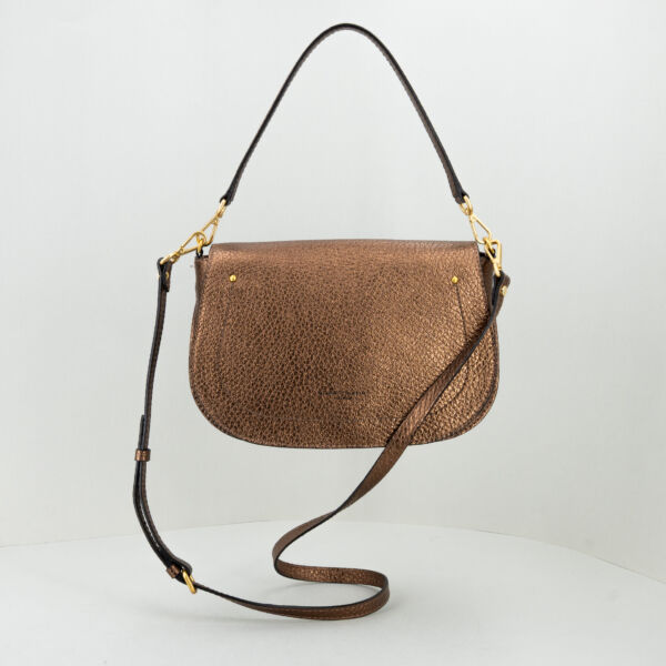 Gianni Chiarini borsa tracolla Olga toasted, in pregiata pelle con tracolla e spallaccio removibili. Borsa pratica ed elegante. Stefano Ascari spilamberto (mo)