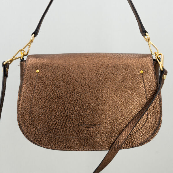 Gianni Chiarini borsa tracolla Olga toasted, in pregiata pelle con tracolla e spallaccio removibili. Borsa pratica ed elegante. Stefano Ascari spilamberto (mo)