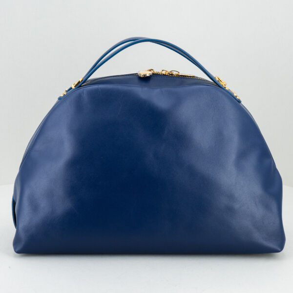 Borbonese sexy bag in pelle blu, borsa donna elegante e raffinata. Doppio manico per uso a mano o borsa con tracolla in pelle. Stefano Ascari spilamberto (mo)