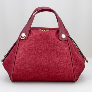 Borbonese hand bag rosso merlot, con tracolla regolabile e removibile. Borsa pratica ed elegante. Stefano Ascari Spilamberto (mo)