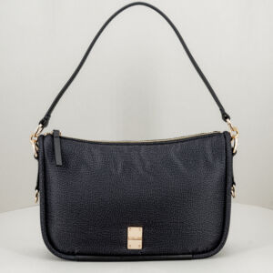 Borbonese hobo tracolla nera, borsa donna in nylon e pelle, spallaccio e trracolla, look retrò. Borsa elegante e pratica. Stefano Ascari spilamberto (mo)