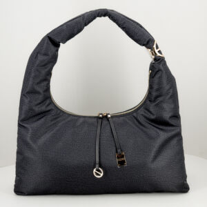 Borbonese borsa hobo nero medium, , manico imbottito, borsa a spalla leggera e morbida. Stefano Ascari Spilamberto (mo)