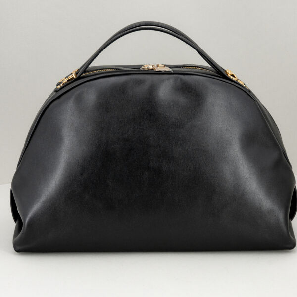 Borbonese sexy bag in pelle nera, borsa donna elegante e raffinata. Doppio manico per uso a mano o borsa con tracolla in pelle. Stefano Ascari spilamberto (mo)