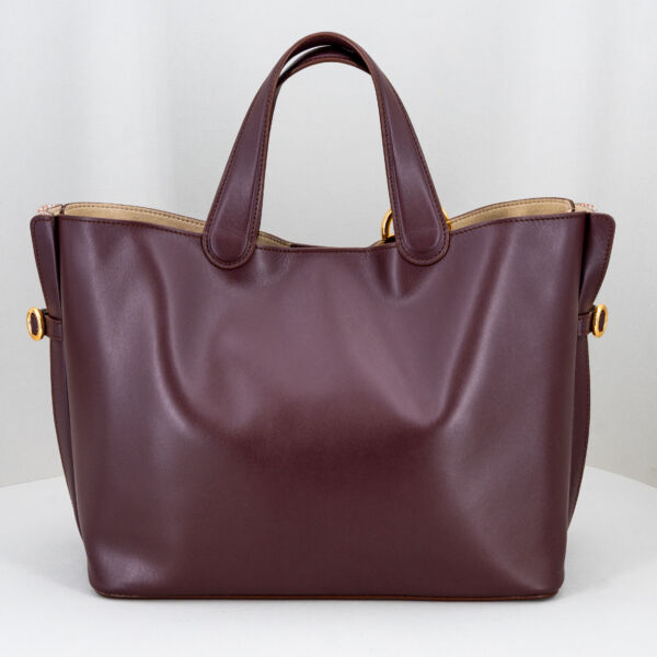 Borbonese shopping bag in pelle brown, in pregiata pelle doppio manico e tracolla removibile in pelle. E' una borsa donna elegante e pregiata. Stefano Ascari Spilamberto (mo)