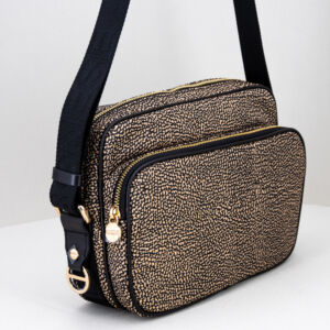 Borbonese camera case medium op classic, borsa pratica e resistente con due scomparti chiusi da zip e tracolla regolabile. Stefano Ascari spilamberto (mo)