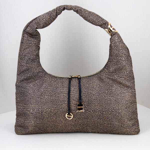 Borbonese borsa hobo op medium, manico imbottito, borsa a spalla leggera e morbida. Stefano Ascari Spilamberto (mo)