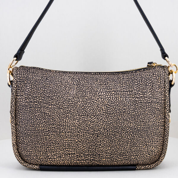 Borbonese hobo tracolla op classic, borsa donna in nylon e pelle, spallaccio e trracolla, look retrò. Borsa elegante e pratica. Stefano Ascari spilamberto (mo)