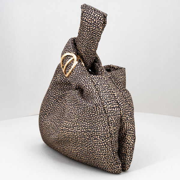 Borbonese mini bag op classic, piccola borsetta donna da portare a mano con i manici intrecciati. In nylon colore op. Stefano Ascari Spilamberto (Mo)