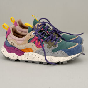 Flower Mountain sneaker Yamano 3 petrol, scarpa sportiva da donna in tessuto tecnico e suede. Lacci stile trakking e occhielli rinforzati. Stefano Ascari spilamberto (mo)