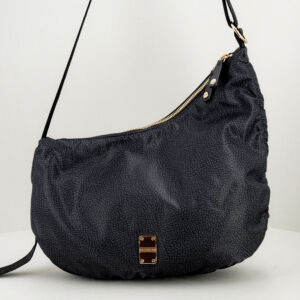 Borbonese cross over nera tracolla, spallaccio regolabile e possibilità di arricciare la borsa per dimensioni più ridotte. In nYlon Borboneseè una borsa pratica quotidiana. Stefano Ascari spilamberto (mo)