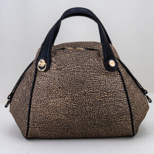 Borbonese hand bag op classic, borsa da donna elegante in nylon e pregiata pelle. Stefano Ascari Spilamberto (mo)