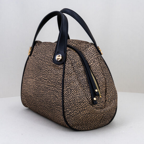 Borbonese hand bag op classic, borsa da donna elegante in nylon e pregiata pelle. Stefano Ascari Spilamberto (mo)