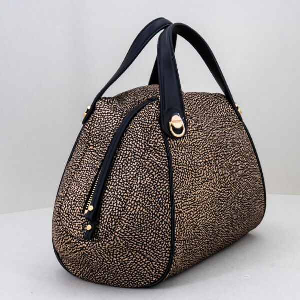 Borbonese hand bag op classic, borsa da donna elegante in nylon e pregiata pelle. Stefano Ascari Spilamberto (mo)