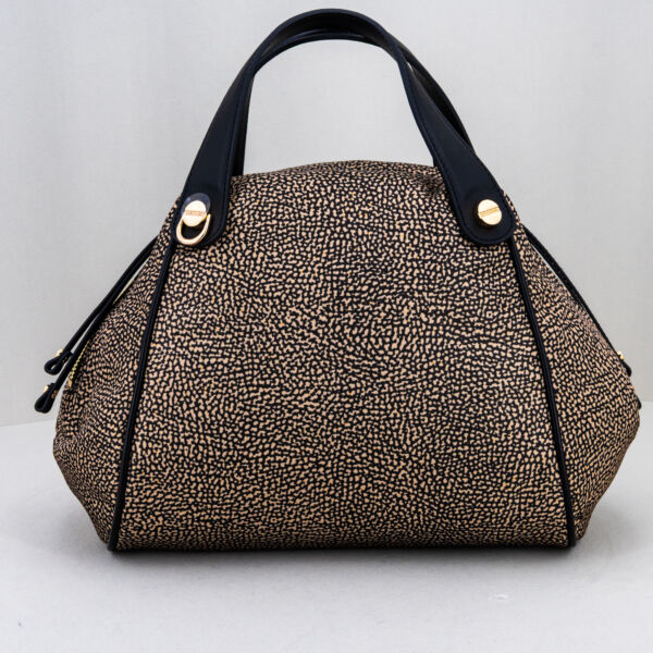Borbonese hand bag op classic, borsa da donna elegante in nylon e pregiata pelle. Stefano Ascari Spilamberto (mo)