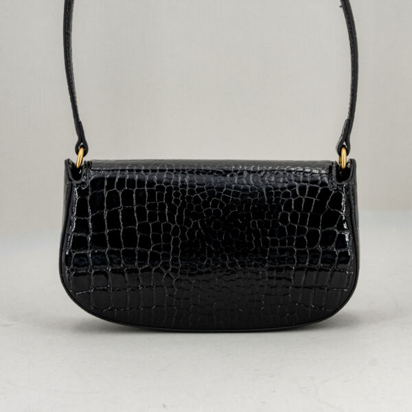 Vicolo borsa a spalla crocco nera, struttura rigida look elegante, in ecopelle. Borsa donna elegante ed economica. Stefano Ascari Spilamberto (Mo)