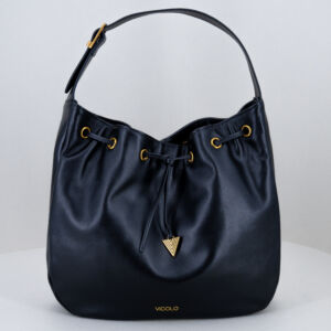 Vicolo borsa a spalla wavy nera,