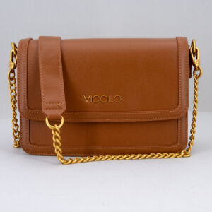 Vicolo borsa tracolla catena marrone