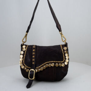 borsa donna colore marrone con decorazioni