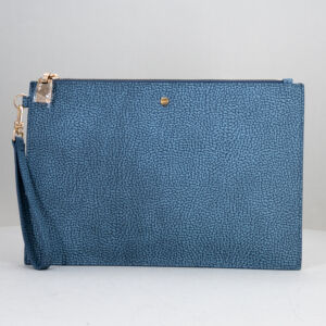 bustina donna rigida, elegante pochetta da sera colore blu