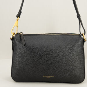 borsa in pelle colore nero con tracolla elegante