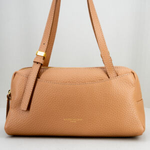 borsa a spalla donna elegante colore clay, naturale.