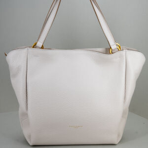 borsa donna in pelle colore chiaro elegante, grande